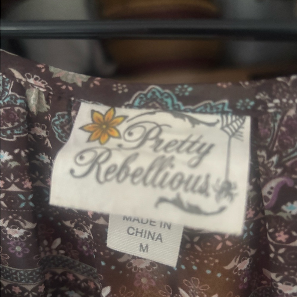 Pretty Rebellious Brown Patterned Long Top